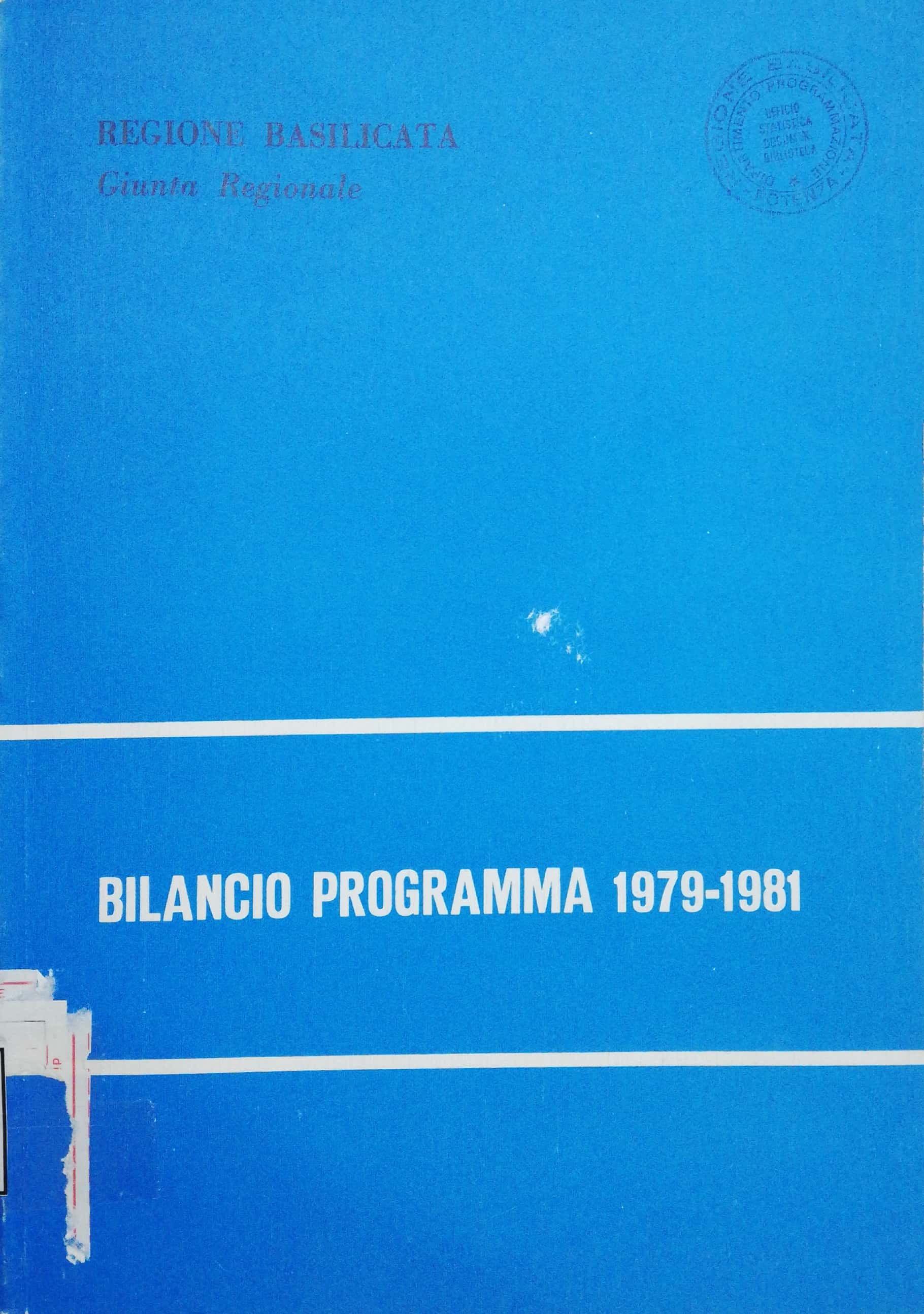 BILANCIO PROGRAMMA 1979 - 1981